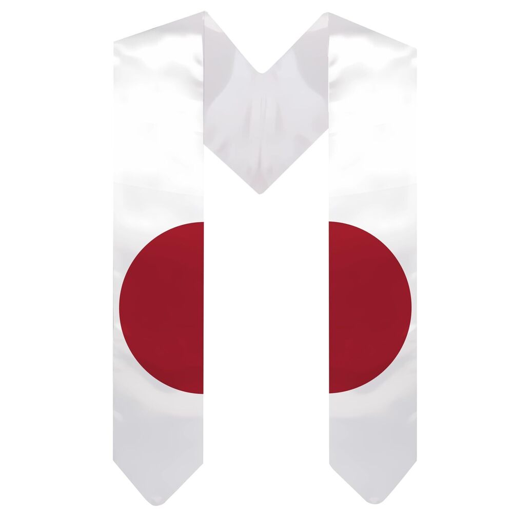 8459 Japan Country Flag Graduation Stole scarf Japan Graduation Sash